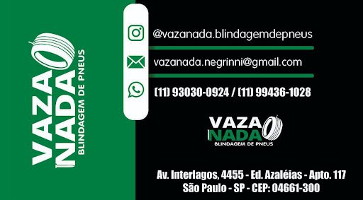 Vaza Nada Negrinni Blindagem de Pneus